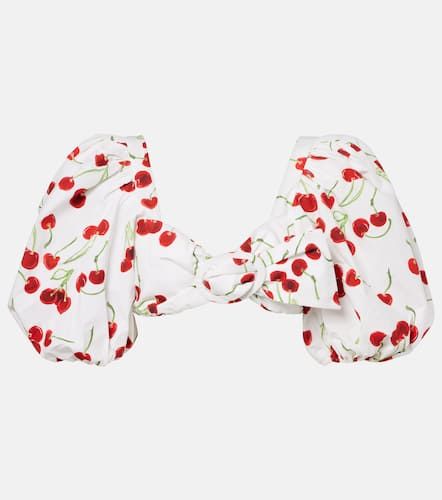 Top bandeau en coton à fleurs - Adriana Degreas - Modalova