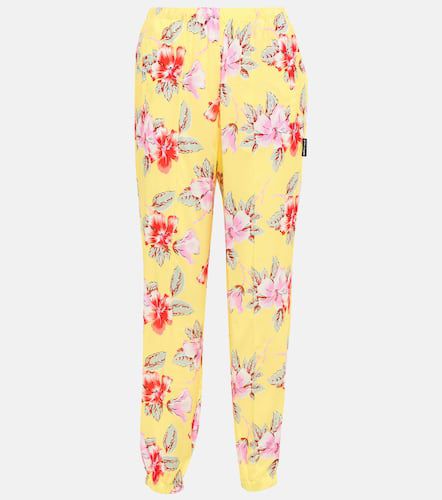 Floral printed pleated pants - Palm Angels - Modalova