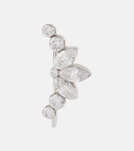 Einzelner Ohrring Invisible Diamond Lotus aus 18kt Weißgold mit Diamanten - Maria Tash - Modalova