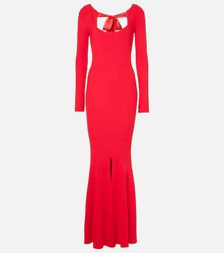 Open-back ribbed-knit gown - David Koma - Modalova