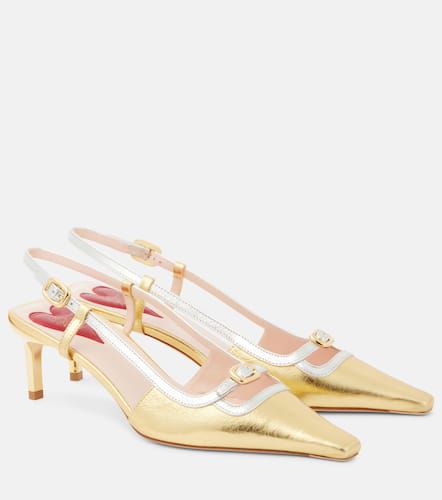 Pumps slingback Viv' Canard in pelle metallizzata - Roger Vivier - Modalova