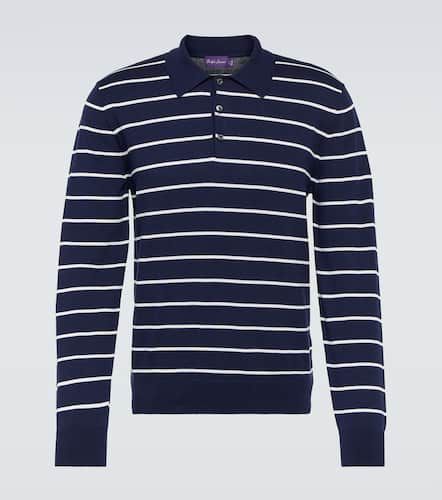 Striped cotton piquÃ© polo shirt - Ralph Lauren Purple Label - Modalova