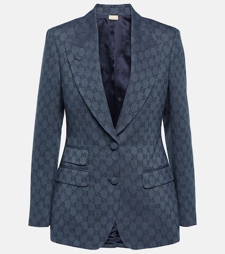 GG linen and cotton jacquard blazer - Gucci - Modalova