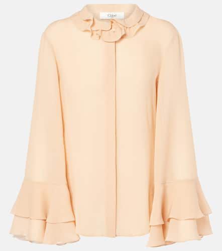 Chloé Blusa in georgette di seta - Chloe - Modalova