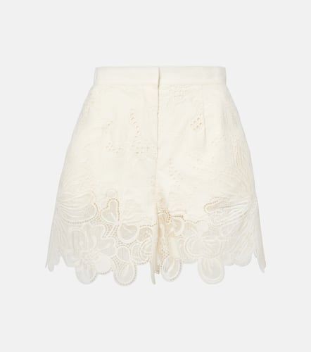 Shorts con bordado inglés - Elie Saab - Modalova