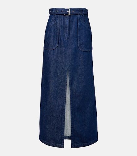 Belted denim maxi skirt - Dries Van Noten - Modalova