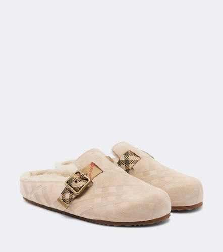 Urchin shearling-lined suede clogs - Burberry - Modalova