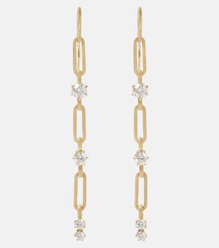 Pia Small 18kt drop earrings with diamonds - Jade Trau - Modalova