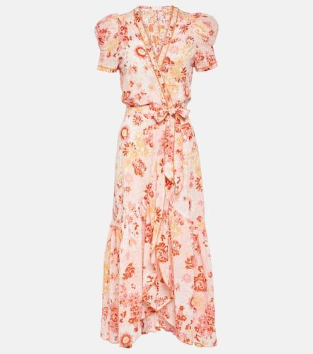 Baba floral cotton wrap dress - Poupette St Barth - Modalova