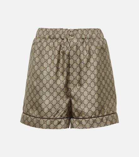 Gucci GG printed silk twill shorts - Gucci - Modalova