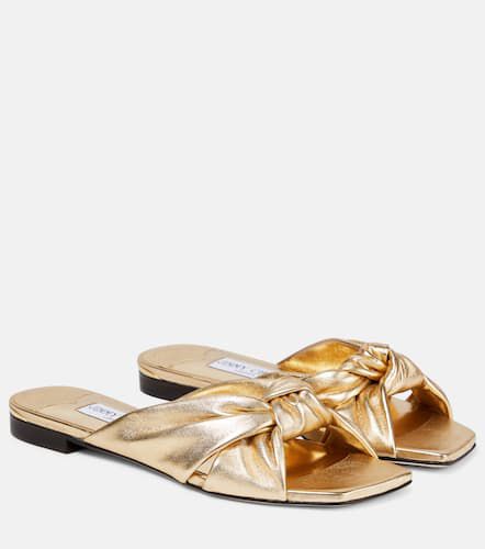 Pantoletten Avenue aus Metallic-Leder - Jimmy Choo - Modalova