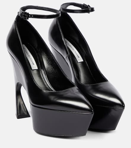 Leather platform pumps - Victoria Beckham - Modalova