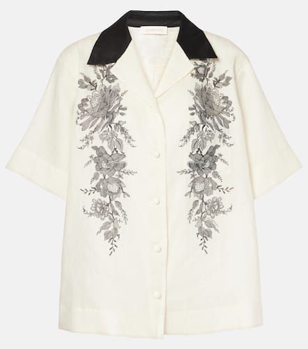 Floral linen bowling shirt - Zimmermann - Modalova