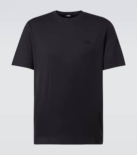 Camiseta de jersey de algodón con logo - Zegna - Modalova