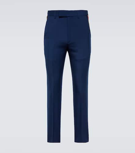 Pantalones slim de lana y mohair - Gucci - Modalova