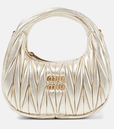 Bolso Wander Mini de piel matelassé metalizada - Miu Miu - Modalova