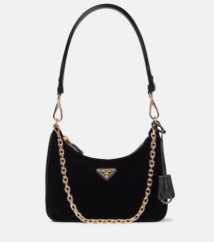 Re-Edition Small velvet shoulder bag - Prada - Modalova