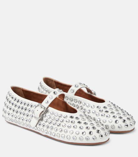 Alaïa Verzierte Ballerinas aus Leder - Alaia - Modalova