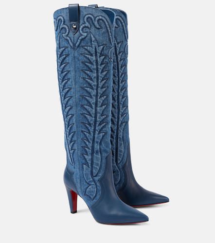 Stiefel Santia Botta aus Denim und Leder - Christian Louboutin - Modalova