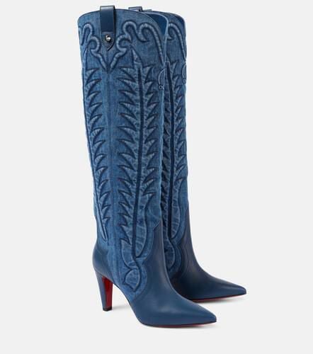 Stivali Santia Botta in denim e pelle - Christian Louboutin - Modalova