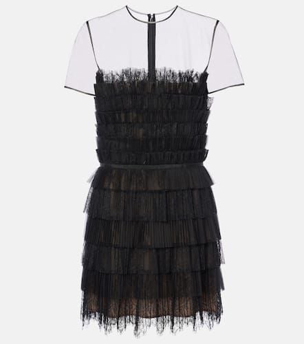 Hayla tulle and chantilly lace minidress - Costarellos - Modalova