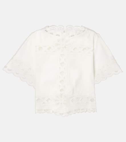 Parissa embroidered cotton crop top - Isabel Marant - Modalova