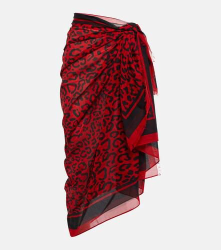 Leopard-print cotton cover-up - Dolce&Gabbana - Modalova
