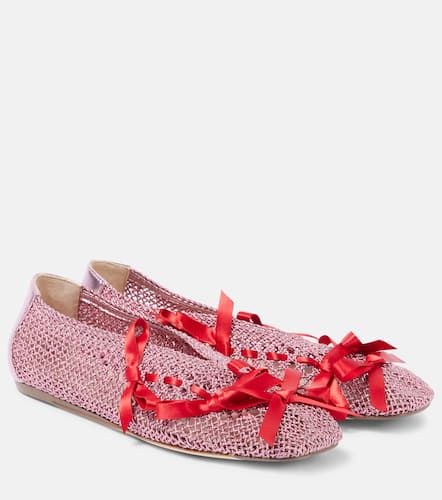 Ballerine in crochet con pelle - Simone Rocha - Modalova