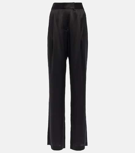 High-rise wide-leg silk satin pants - The Sei - Modalova