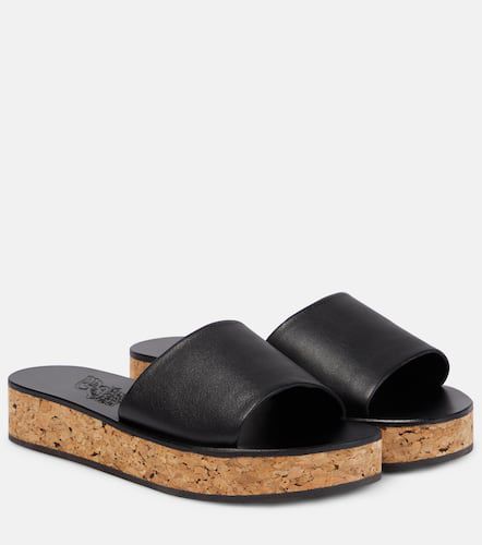 Taygete cork and leather platform slides - Ancient Greek Sandals - Modalova