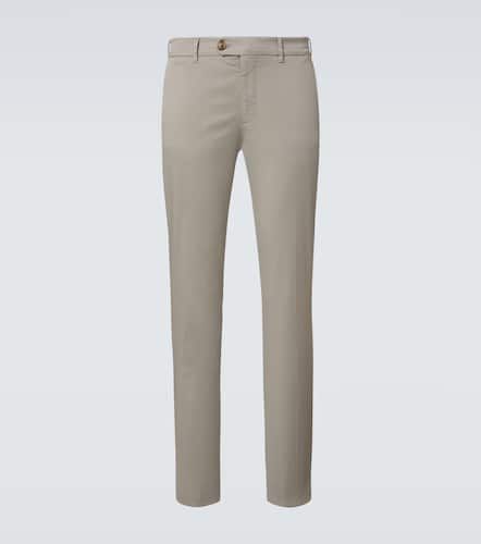 Cotton gabardine slim pants - Brunello Cucinelli - Modalova