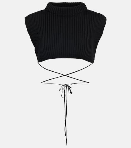 Crop top de lana acanalado - Jean Paul Gaultier - Modalova