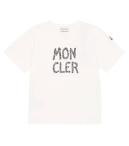 Camiseta de algodón con logo - Moncler Enfant - Modalova