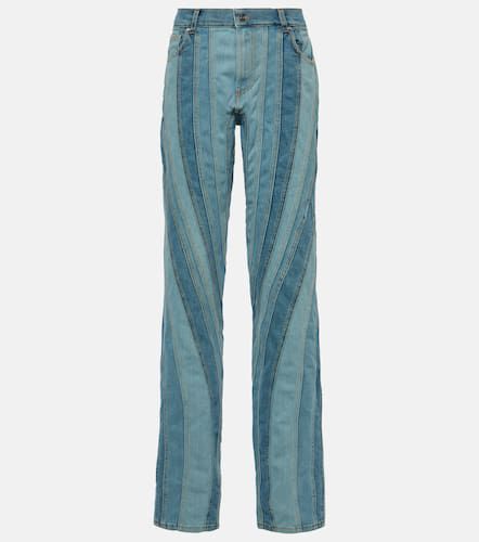 Mugler Jeans rectos de patchwork - Mugler - Modalova