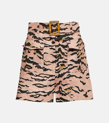 Matchmaker Safari printed linen shorts - Zimmermann - Modalova