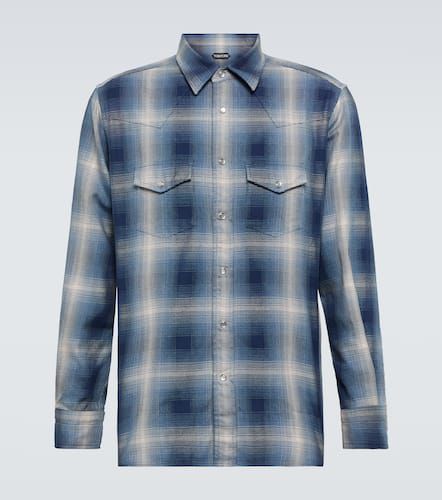 Checked cotton Western shirt - Tom Ford - Modalova