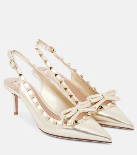 Rockstud Bow leather slingback pumps - Valentino Garavani - Modalova