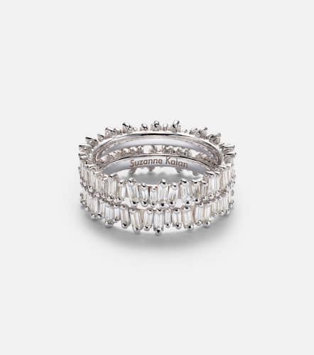 Anelli per smart ring Midi in oro bianco 18kt con diamanti - Suzanne Kalan - Modalova
