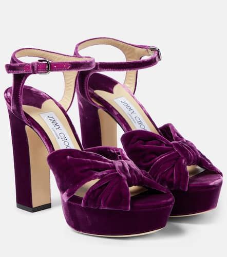 Plateausandalen Heloise 120 aus Samt - Jimmy Choo - Modalova