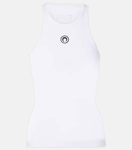 Moon cotton-blend jersey tank top - Marine Serre - Modalova