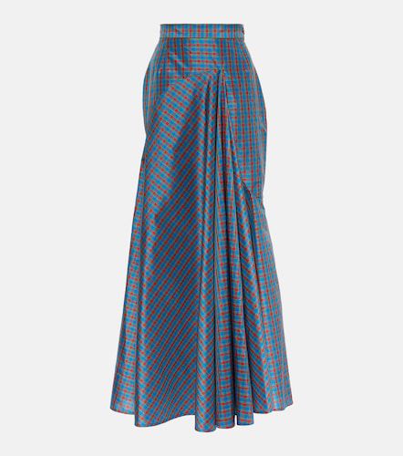 Checked ruffled silk-blend maxi skirt - Vivienne Westwood - Modalova