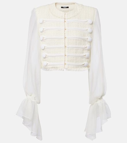 Chaqueta de bouclé con seda - Balmain - Modalova