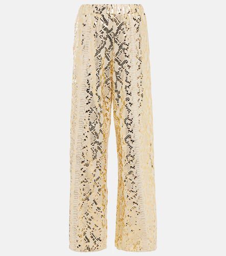 Oséree Metallic snake-print wide-leg pants - Oseree - Modalova