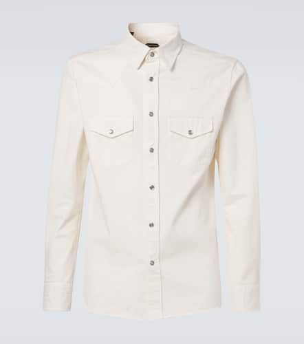 Tom Ford Camicia in twill di cotone - Tom Ford - Modalova