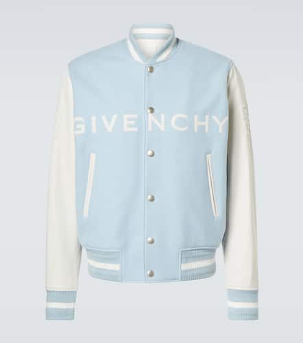 Chaqueta varsity de mezcla de lana con piel - Givenchy - Modalova