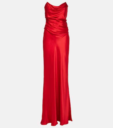 Draped silk satin corset gown - The Sei - Modalova