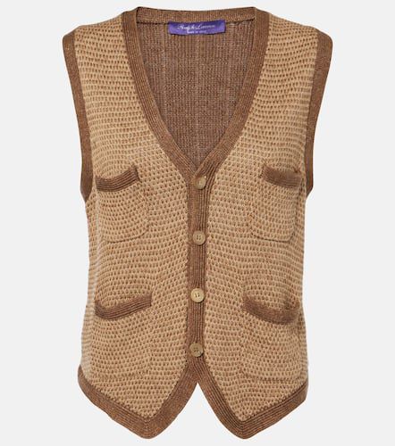 Gilet in maglia di lino e seta - Ralph Lauren Collection - Modalova