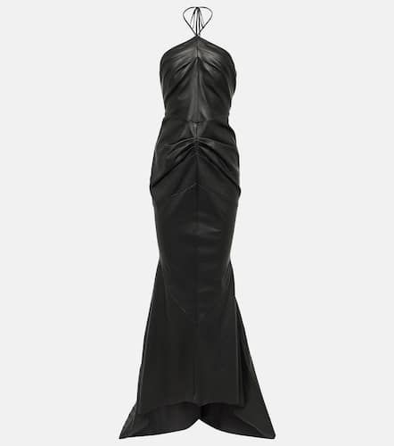 Ambergris draped leather gown - Maticevski - Modalova