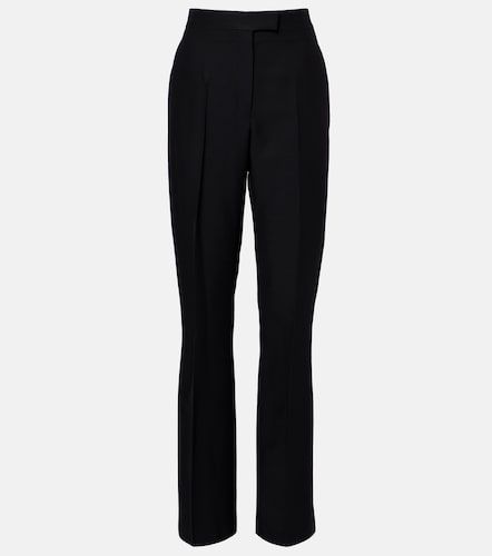 High-rise faille straight pants - Ferragamo - Modalova