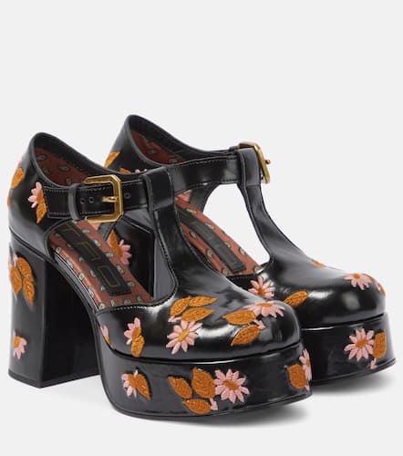 Embroidered mary jane block heels - Etro - Modalova
